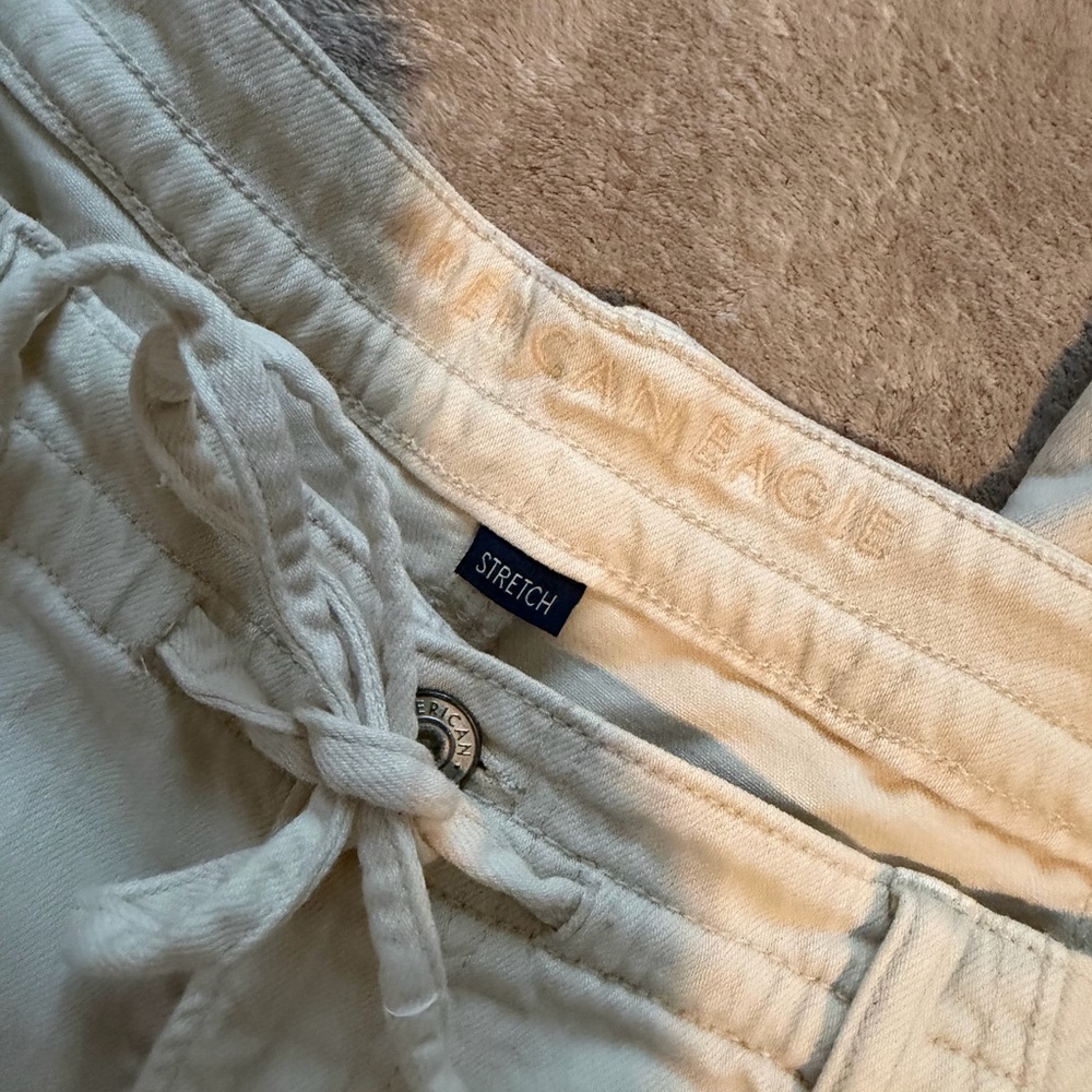 American Eagle Outfitters Cream Ultra Wide-legged Pants